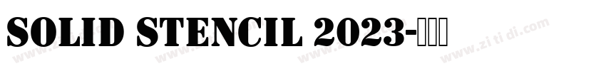 solid stencil 2023字体转换